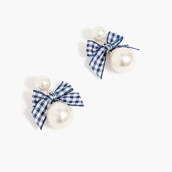 J. Crew Jewelry - NWT J. Crew Pearl and Bow Statement Earrings